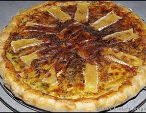 Tarte aux lardons, cancoillotte et camembert