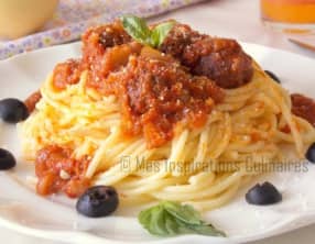 Spaghetti aux boulettes a l'italienne