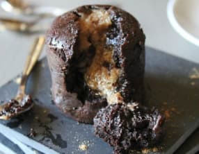 Moelleux au chocolat, coeur coulant speculoos