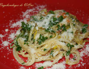 Linguini au citron et tagliatelles de légumes
