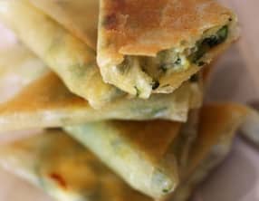 Bricks courgettes chevre et roquette