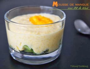 Mousse de mangue sur lit de kiwi