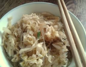 Choucroute mijotée avec les vermicelles de patate douce