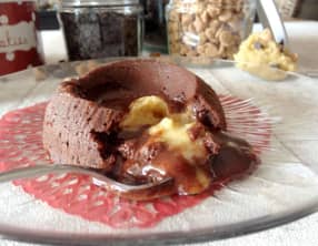 Fondant au chocolat et son coeur coulant au Cookie Dough