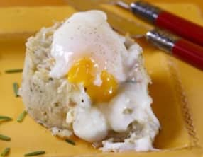 Brandade au pécorino et oeuf basse température