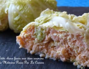 Chou farci aux deux saumons