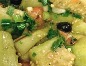 Les aubergines vapeur marinées créoles