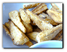Frites de panais à la farine de pois chiches et parmesan