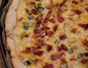 Tarte aux poireaux et au chorizo