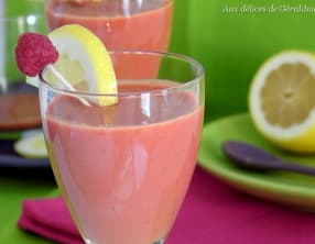 Gaspacho de tomates et framboises