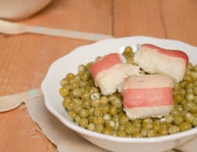 Roulés de poulet, bacon et chèvre frais