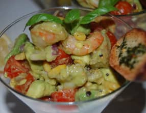 Salade d’avocat aux crevettes