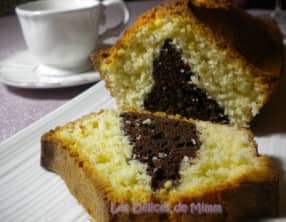Cake marbré noix de coco et chocolat