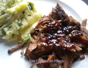 Poitrine de porc confite au cola
