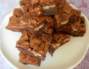 Brownies Nutella, bananes, noisettes