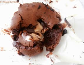 Fondant au chocolat cœur coulant chocolat blanc