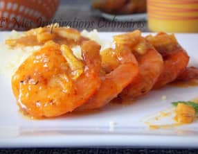 Crevettes sauce a l’orange