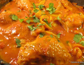 Poulet aux poivrons jaunes