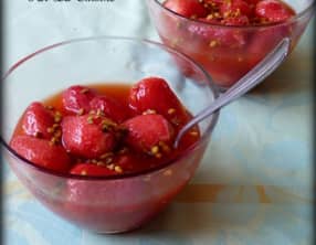 Marinade de fraises au porto et jus d'orange