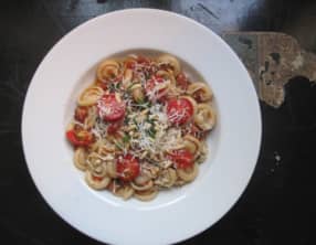 Pâtes aux tomates fraîches et séchées