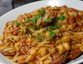 Comme un risotto de pois chiche à la catalane