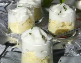 Ecrasé de pommes de terre au fenouil, espuma de brandade