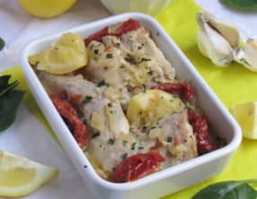 Lapin au citron et aux tomates confites