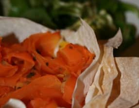 Tartelettes aux carottes citronnées et chaource