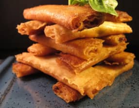 Crêpes croustillantes au saumon