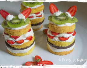 Mini layer cakes aux fruits et au chocolat craquant