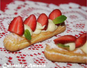 Eclair aux fraises