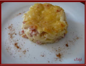 Gratin de macaroni carbonara