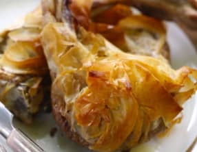 Côtes d'agneau farcies à la tapenade et au chèvre