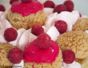 Saint-Honoré à la framboise et au coquelicot