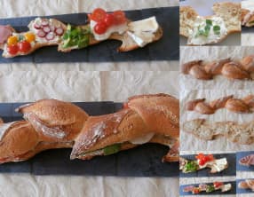 Sandwich baguette épi à partager