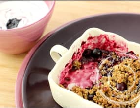 Crumble aux myrtilles