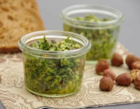 Pesto de roquette aux noisettes