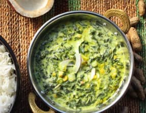 Epinards au lait ribot à l'indienne