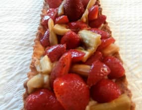 Tarte fraises rhubarbe