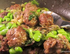 Boulettes de boeuf aux fèves et au citron