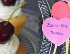Cupcake aux cerises de la fête des mères