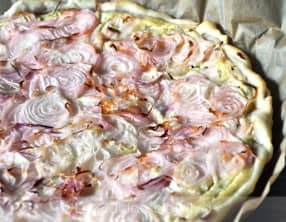 Tarte aux oignons rouges
