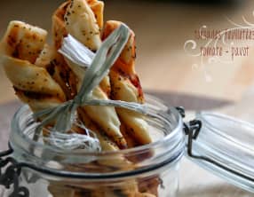 Torsades Feuilletées Tomate Pavot