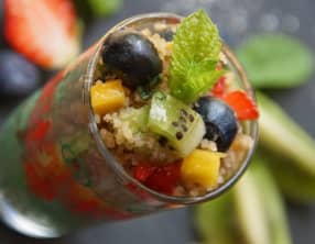 Taboulé de fruits frais et fleur d'oranger