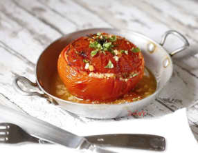 Tomates farcies jambon-chorizo