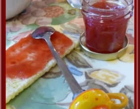 Confiture de Cerises Rhubarbe aux Thermomix