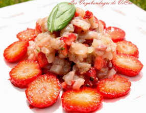 Tartare de bar aux fraises