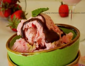 glace cheesecake aux fraises