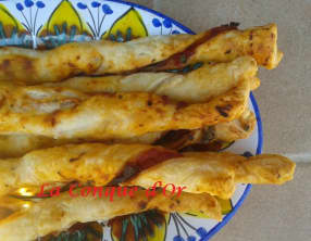 Torsades feuilletées saveur pizza