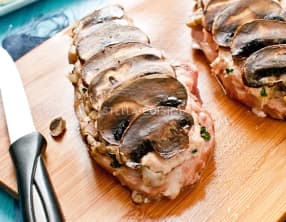 Côtes de veau en écailles de champignons